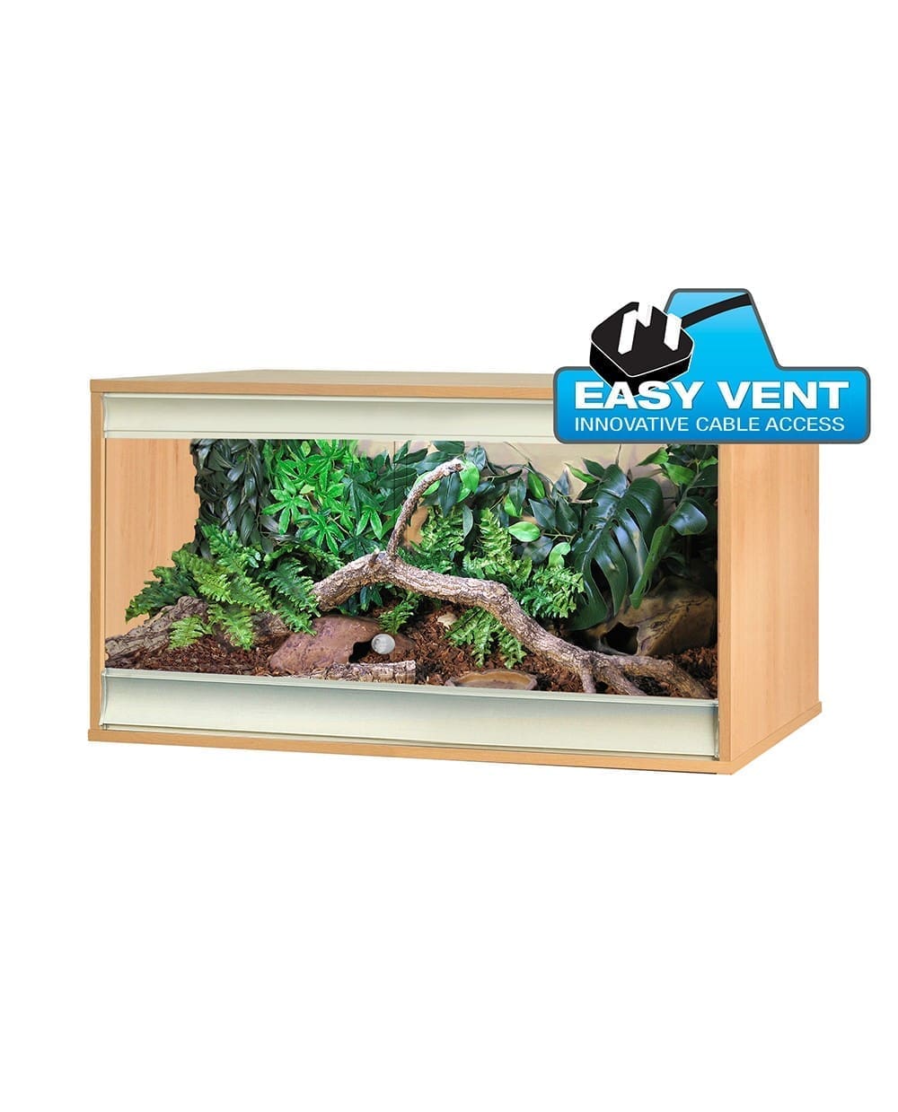 a VE Viva terrestrial medium wooden vivarium in beech