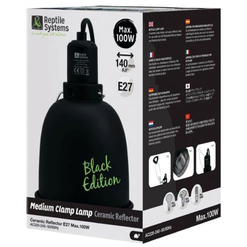 Reptile Systems Clamp Lamp Black Edition - Medium