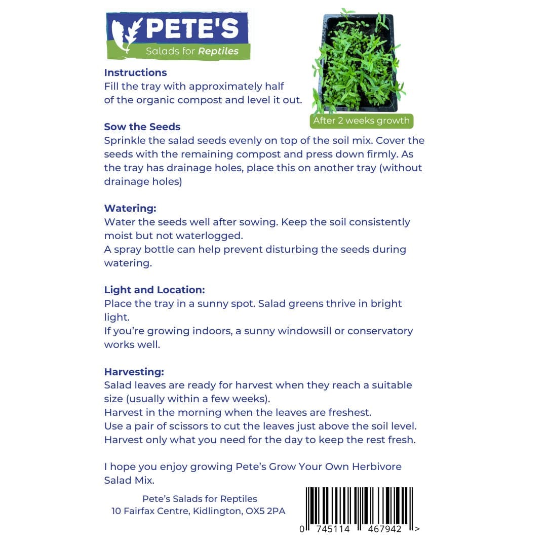Pete's Grow Your Own Herbivore Salad Mix - Image 5