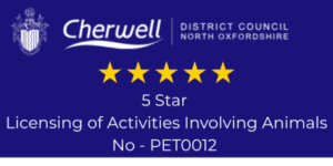 Logo to show 5 star Laia Licence from cherwell district council
