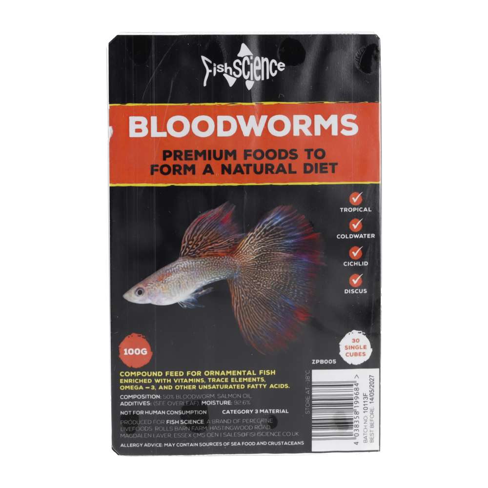 Fish Science Blister Pack Bloodworm 100g