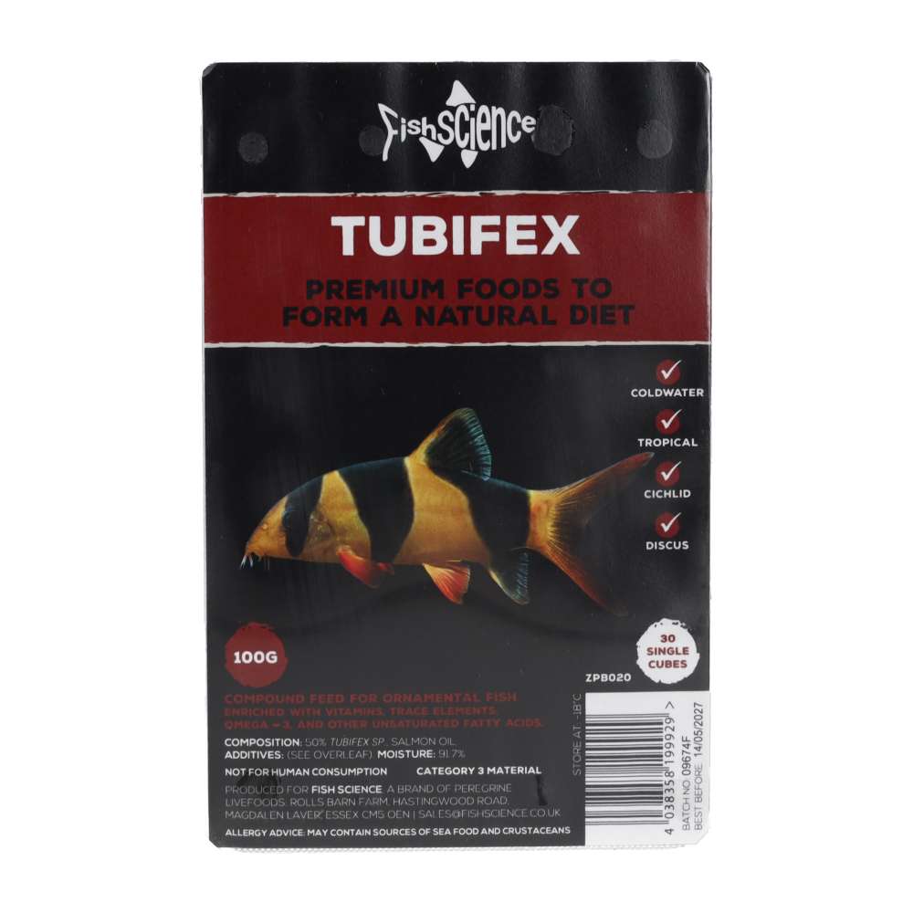 Fish Science Blister Pack Tubifex 100g