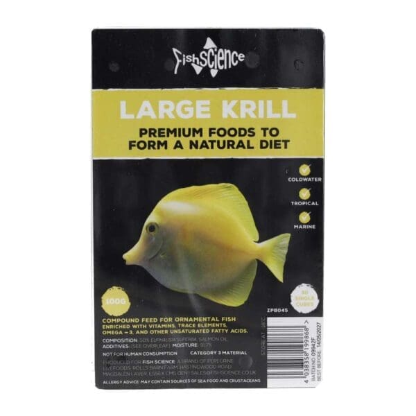 Fish Science Blister Pack LARGE Krill 100g