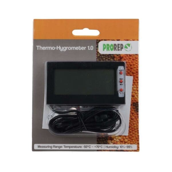 ProRep Thermo-Hygrometer 1.0 is a practical and reliable tool for monitoring both temperature and humidity in reptile enclosures.