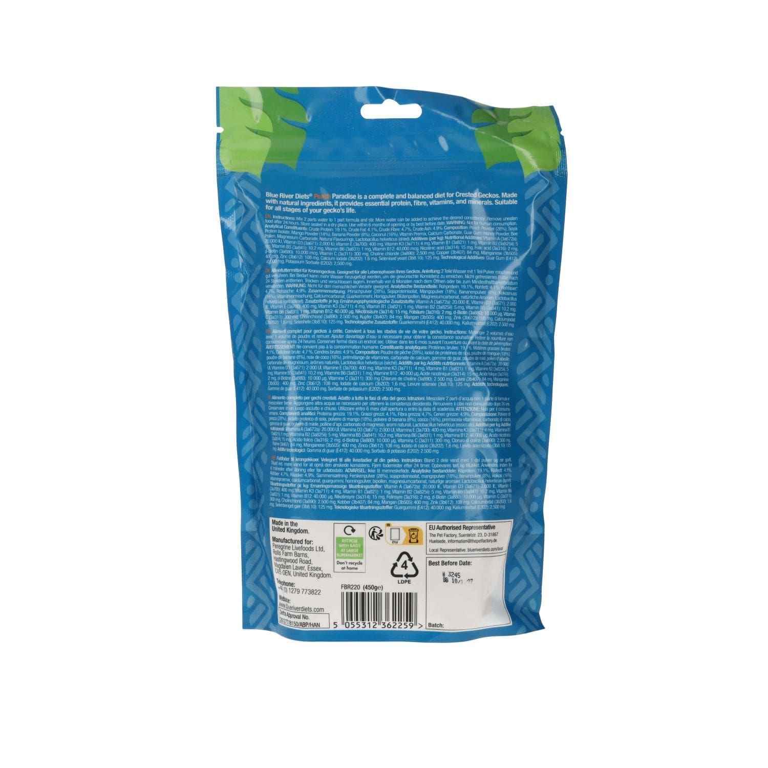 Blue River Peach Paradise Gecko Diet 450g - Image 3