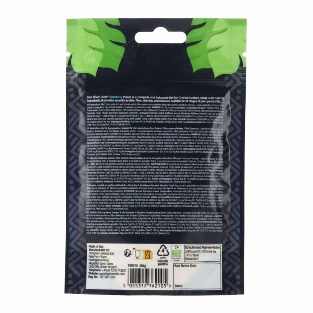 Blueberry planet gecko food